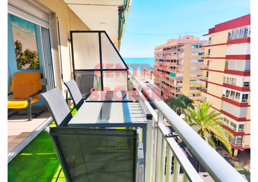 Apartament z 3 sypialniami  100m od plaży z widokiem na morze w Cullera, Walencja